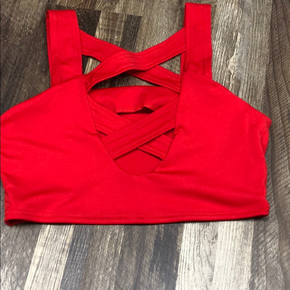 Red bathing suit - Picture 2 of 3